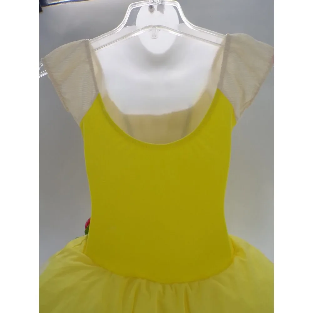 Pre-Owned Dance Costume Curtain Call C191 Large Child Yellow Ballet